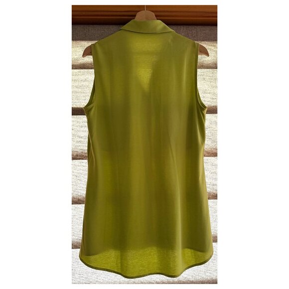 Joan Vass NY Women’s Sleeveless Top Lime / Apple Green - Sz M - Picture 2 of 4